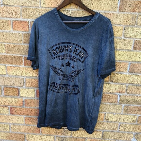 Vintage Robin's Jeans Studded T Shirt XXL - Picture 1 of 5